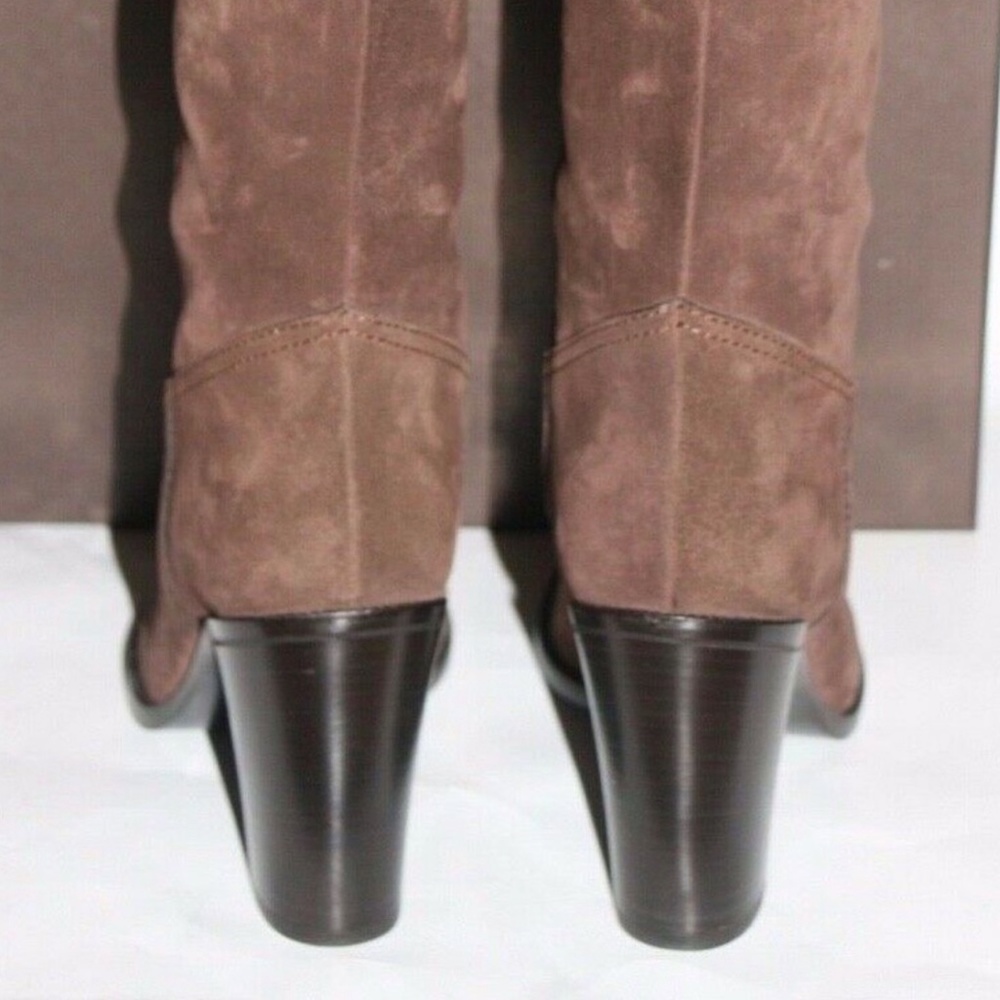 NIB Gucci Women's Suede Knee High Heeled Boots - Picture 6 of 8